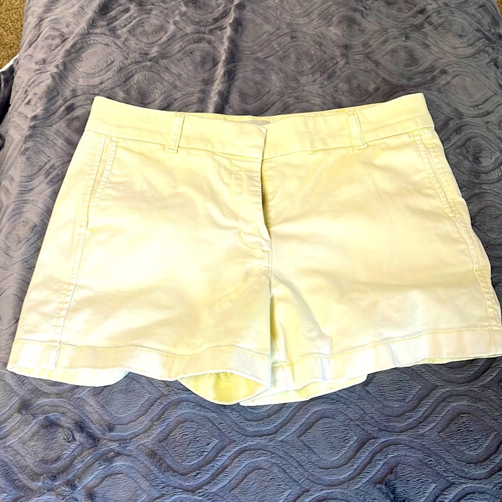 J Crew chino shorts. Yellow. Size 8